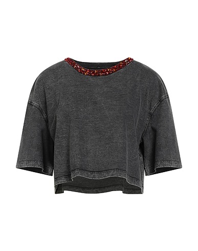 SANDRO Crop top Antracite 100% Cotone