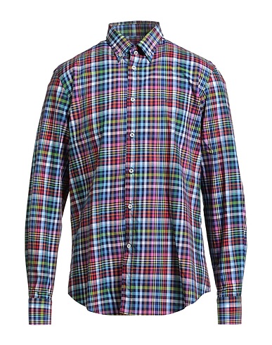 PAUL & SHARK Checked shirt Dark purple 100% Cotton
