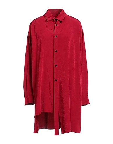 Y'S YOHJI YAMAMOTO Solid color shirts & blouses Burgundy 57% Triacetate, 43% Polyester