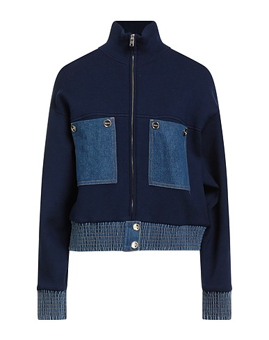 SANDRO Sweatshirt Midnight blue 59% Viscose, 24% Polyester, 17% Polyamide, Cotton
