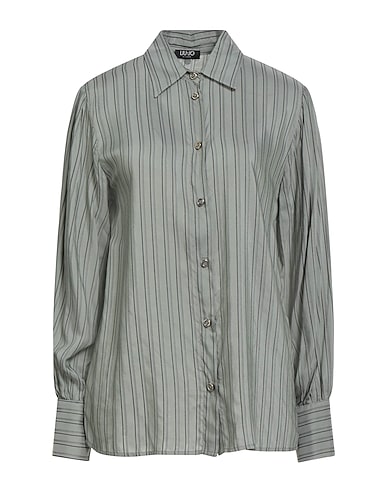 LIU •JO Striped shirt Sage green 100% Viscose