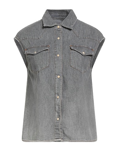 ROŸ ROGER'S Denim shirt Grey 100% Cotton