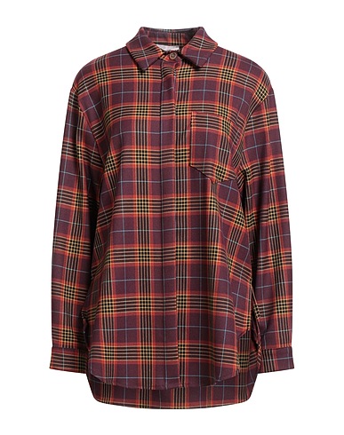 MOTEL Camicia a quadri Prugna 62% Poliestere, 35% Viscosa, 3% Elastan