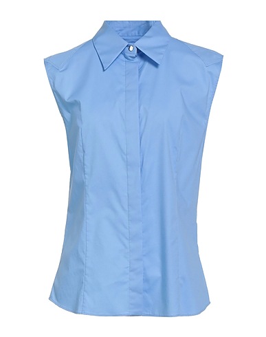 BOSS Camicie e bluse tinta unita Blu chiaro 97% Cotone, 3% Elastan