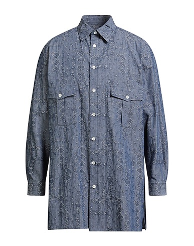 Y'S FOR MEN Patterned shirt Navy 100% Cotton