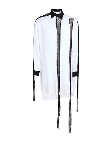 YOHJI YAMAMOTO POUR HOMME Patterned shirt White 100% Cellulose, Linen