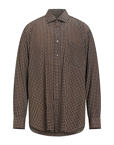 FRAY Рубашка с рисунком Иссиня-чёрный 100% Шелк