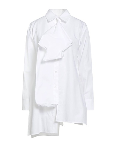 YOHJI YAMAMOTO Solid colour shirts & blouses COLLECTIONS White 100% Cotton