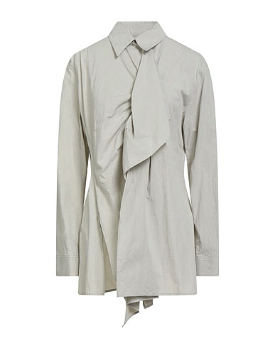 Y'S YOHJI YAMAMOTO Solid color shirts & blouses Sage green 100% Cotton
