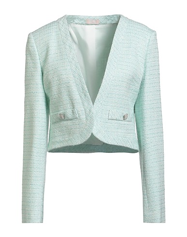 LIU •JO Jacket Turquoise 52% Cotton, 35% Acrylic, 6% Synthetic fibers, 5% Other Fibres, 2% Metallic Polyester