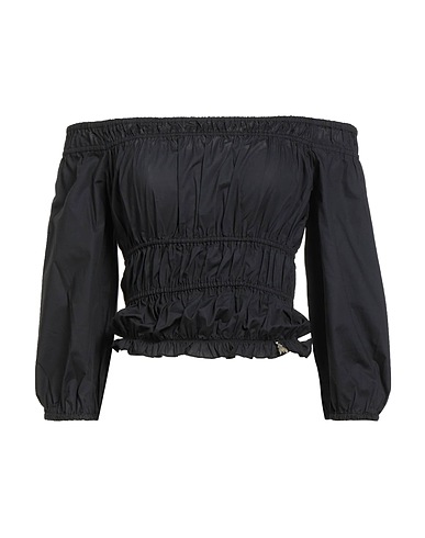 PATRIZIA PEPE Off-the-shoulder top Black 100% Cotton