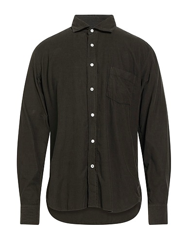 HARTFORD Camicia tinta unita Verde militare 100% Cotone