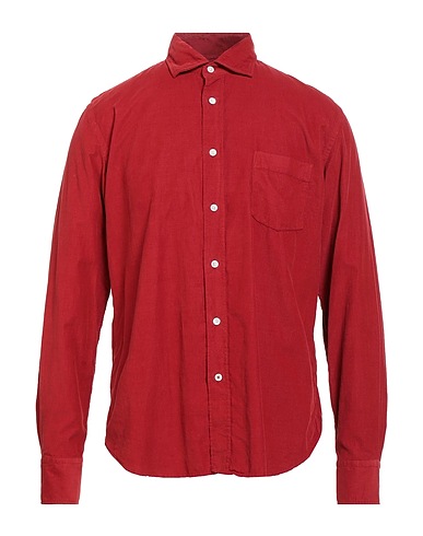 HARTFORD Camicia tinta unita Mattone 100% Cotone