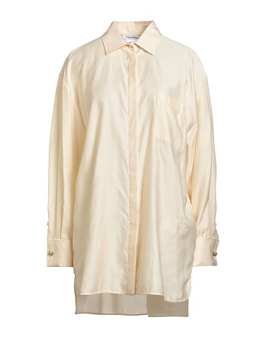 MAX MARA Solid color shirts & blouses Beige 100% Cotton