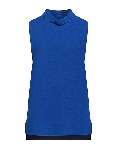 LIVIANA CONTI Polo neck Bright blue 65% Viscose, 35% Polyamide