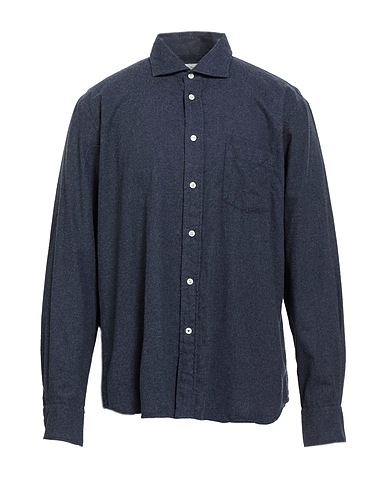 HARTFORD Solid color shirt Navy 100% Cotton