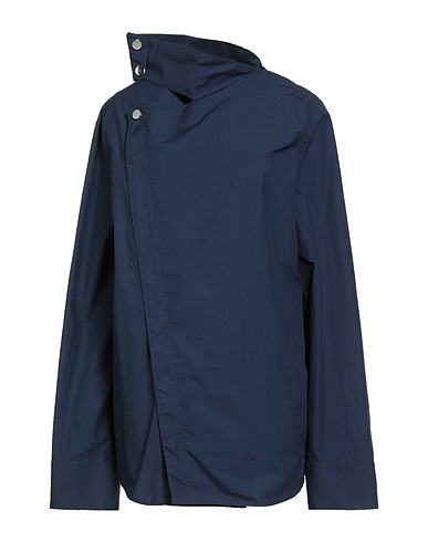 FEDERICO CINA Solid color shirts & blouses Midnight blue 100% Cotton