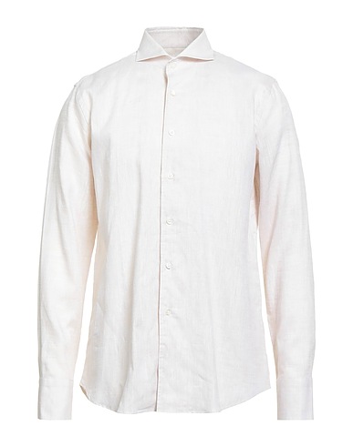 CANALI Linen shirt Cream 100% Linen
