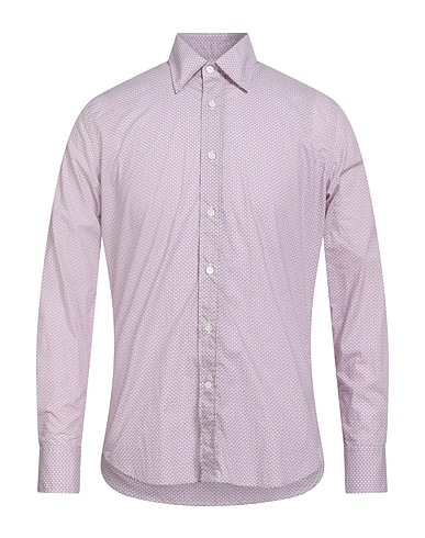 CANALI Camicia fantasia Lilla 100% Cotone