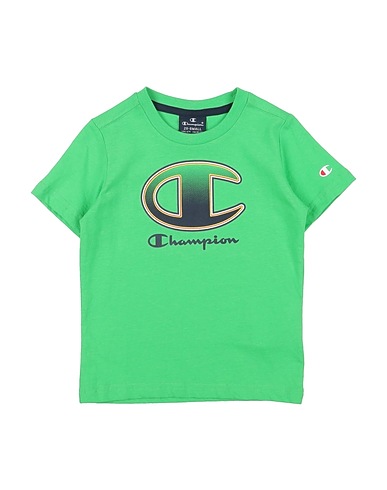 CHAMPION T-shirt Verde 100% Cotone