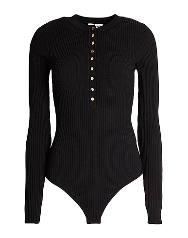 SANDRO TOPS & TEES Black 62% Viscose, 21% Polyamide, 15% Polyester, 2% Elastane
