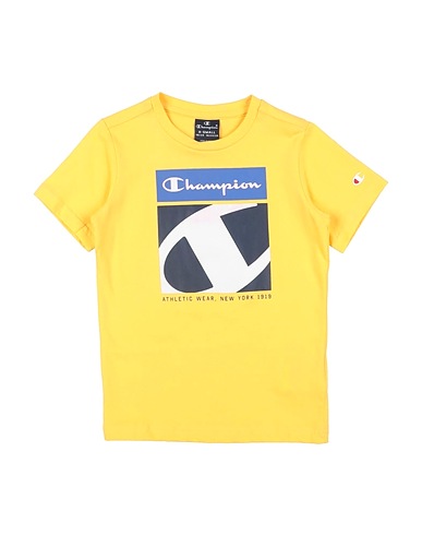 CHAMPION T-shirt Yellow 100% Cotton