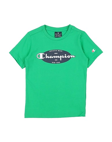 CHAMPION T-shirt Verde 100% Cotone