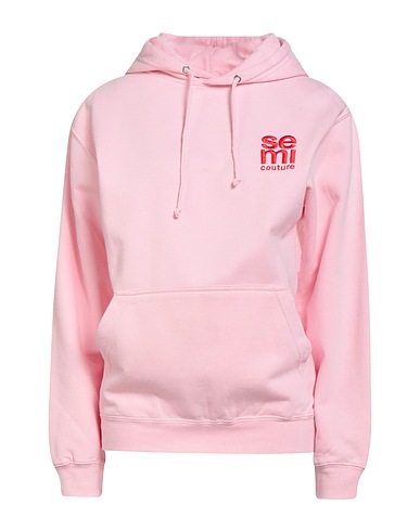 SEMICOUTURE Hooded track jacket  Pink 80% Cotton, 20% Polyester