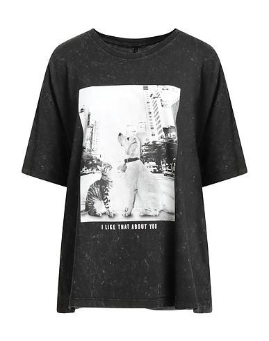 ONLY T-shirt Nero 100% Cotone