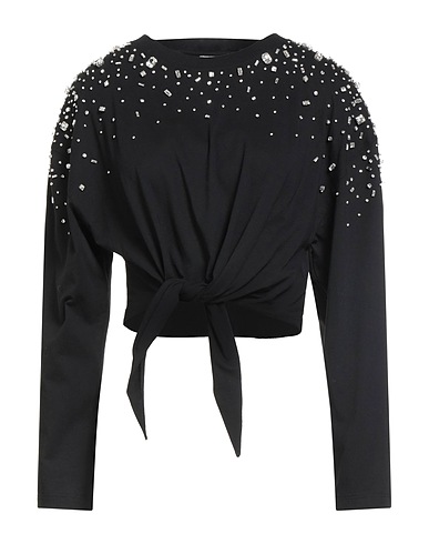 SANDRO Crop top Black 100% Cotton