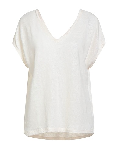 MAJESTIC FILATURES Top Ivory 94% Linen, 6% Elastane