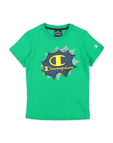 CHAMPION T-shirt Verde 100% Cotone