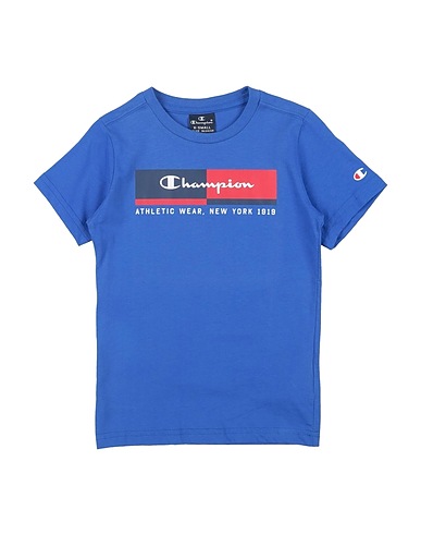 CHAMPION T-shirt Blue 100% Cotton