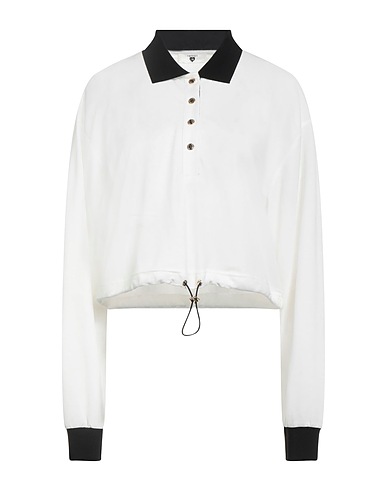 TWINSET Polo U&B Bianco 51% Viscosa, 49% Poliammide, Elastan
