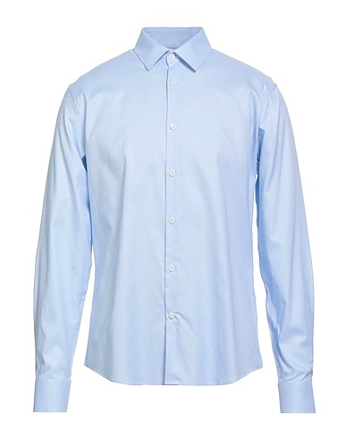 SANDRO Solid colour shirt Azure 100% Cotton