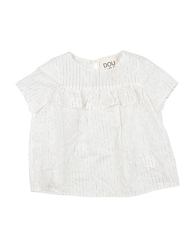DOUUOD Top White 76% Cotton, 21% Polyester, 3% Metallic Polyester