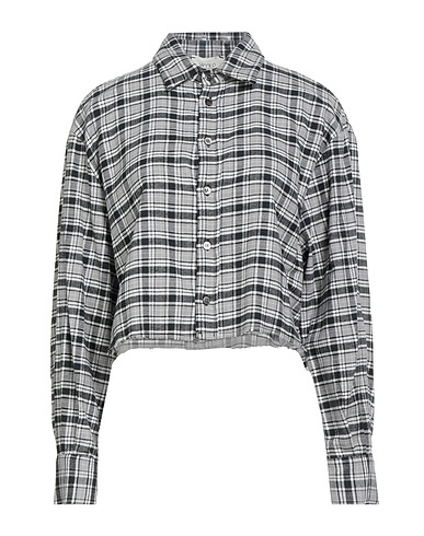 VICOLO Checked shirt Grey 100% Cotton