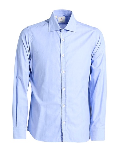 ALTEMFLOWER Solid color shirt Sky blue 100% Cotton