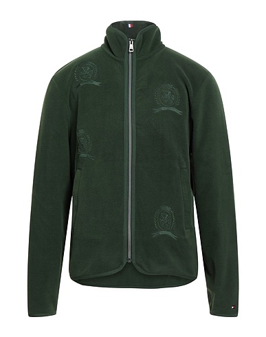 TOMMY HILFIGER Sweatshirt Dark green 100% Polyester