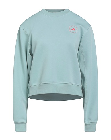 ADIDAS by STELLA McCARTNEY Sweatshirt Sage green 60% Organic cotton, 40% Recycled polyester