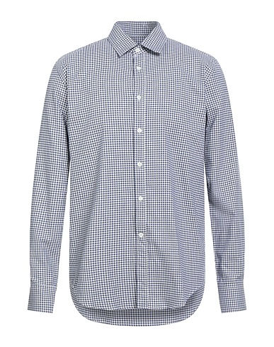 CANALI Checked shirt Slate blue 100% Cotton