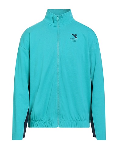 DIADORA Felpa Turchese 100% Cotone