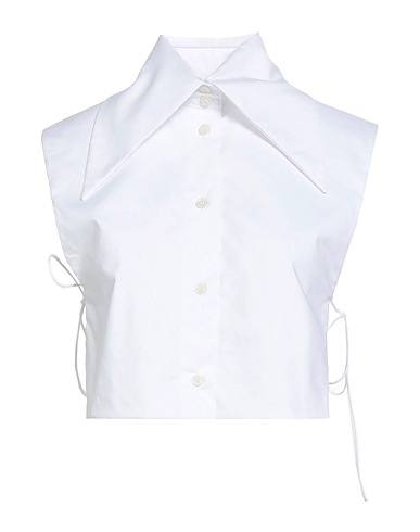 MEIMEIJ Solid colour shirts & blouses White 100% Cotton