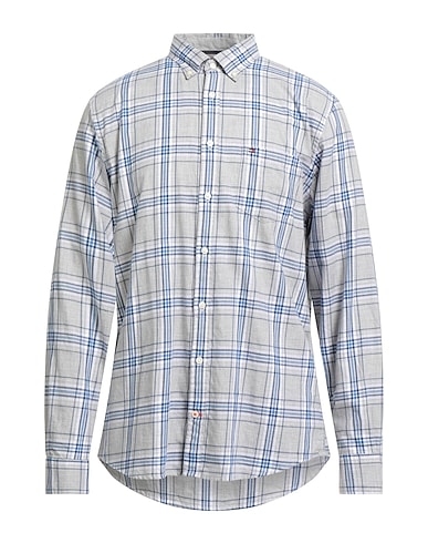 TOMMY HILFIGER Checked shirt Light grey 100% Cotton