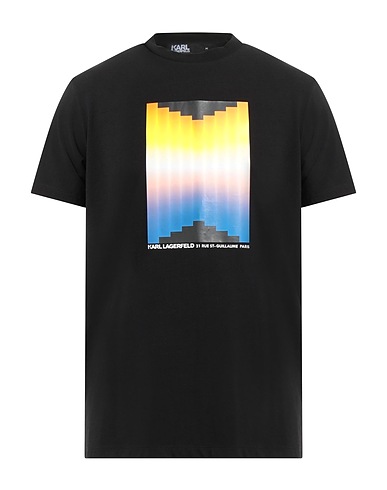 KARL LAGERFELD T-shirt Black 95% Cotton, 5% Elastane