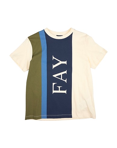 FAY T-shirt JUNIOR Ivory 100% Cotton, Elastane