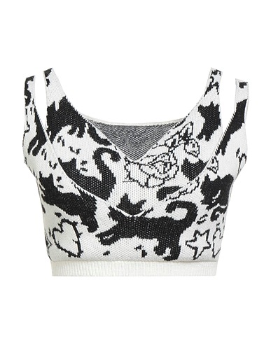 TWINSET Top MARCO RAMBALDI X TWINSET Ivory 35% Polyamide, 30% Wool, 24% Viscose, 6% Polyester, 5% Cashmere