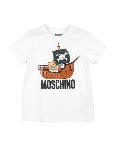 MOSCHINO KID Футболка Белый 96% Хлопок, 4% Эластан