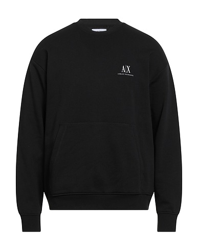 ARMANI EXCHANGE Sweatshirt Black 100% Cotton, Elastane