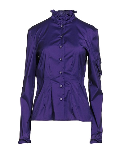 PHILOSOPHY di LORENZO SERAFINI Solid color shirts & blouses Purple 58% Polyester, 34% Polyamide, 8% Elastane